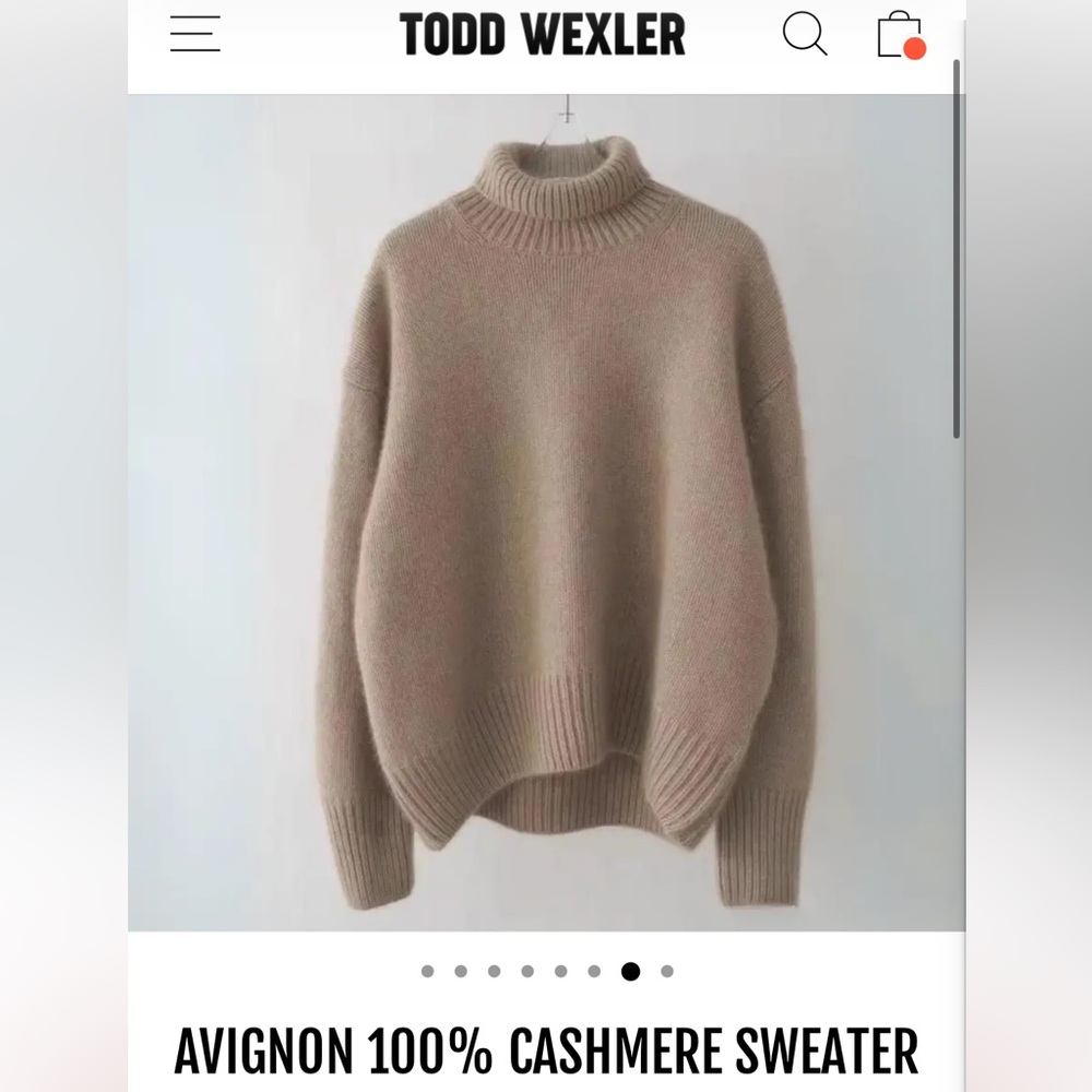 TODD WEXLER 100% Cashmere Sweater - Taupe